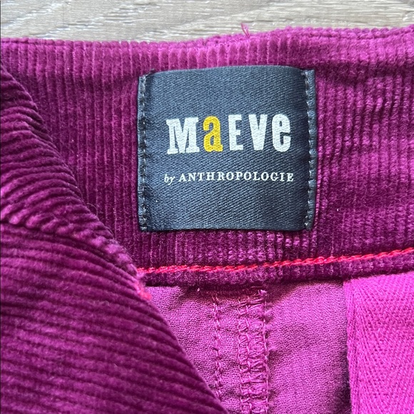 The Colette Wide-Leg Corduroy Pants in Deep Plum - Picture 3 of 6